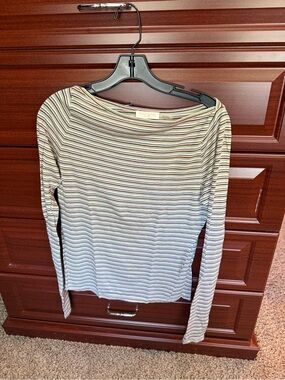 Ramy Brook Multi-Stripe Long-Sleeve Boatneck Top